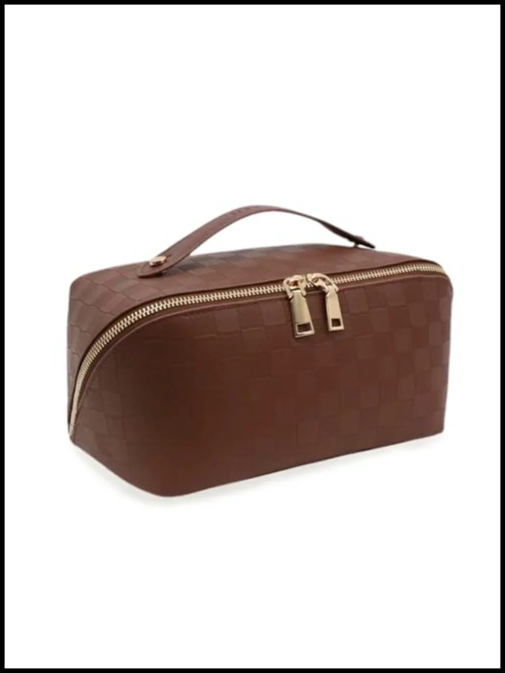 Large Travel Makeup Bag Waterproof PU Leather Cosmetic Organizer Toiletry Pouch
